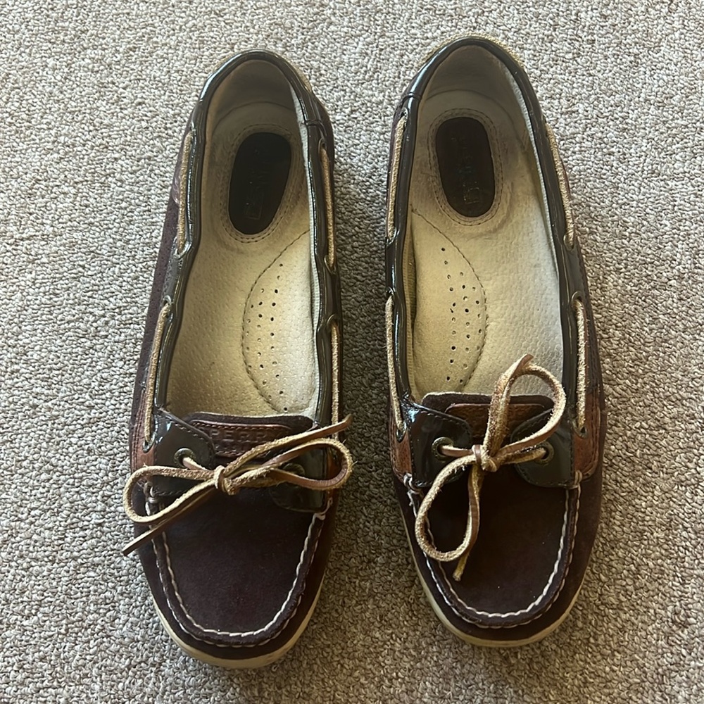 SPERRY TOP SIDERS TWO EYE BOAT SHOES LOAFERS BROWN SIZE 9.5